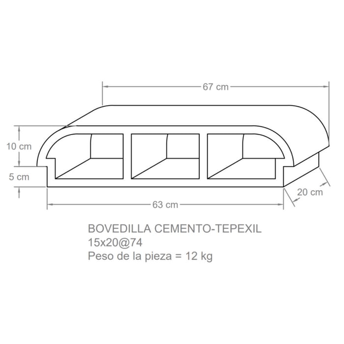 Bovedilla Cemento-Tepexil